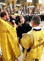 Божественная литургия в Главном Морском соборе России по случаю принятия присяги новобранцами 907-го Объединенного учебного центра ВМФ