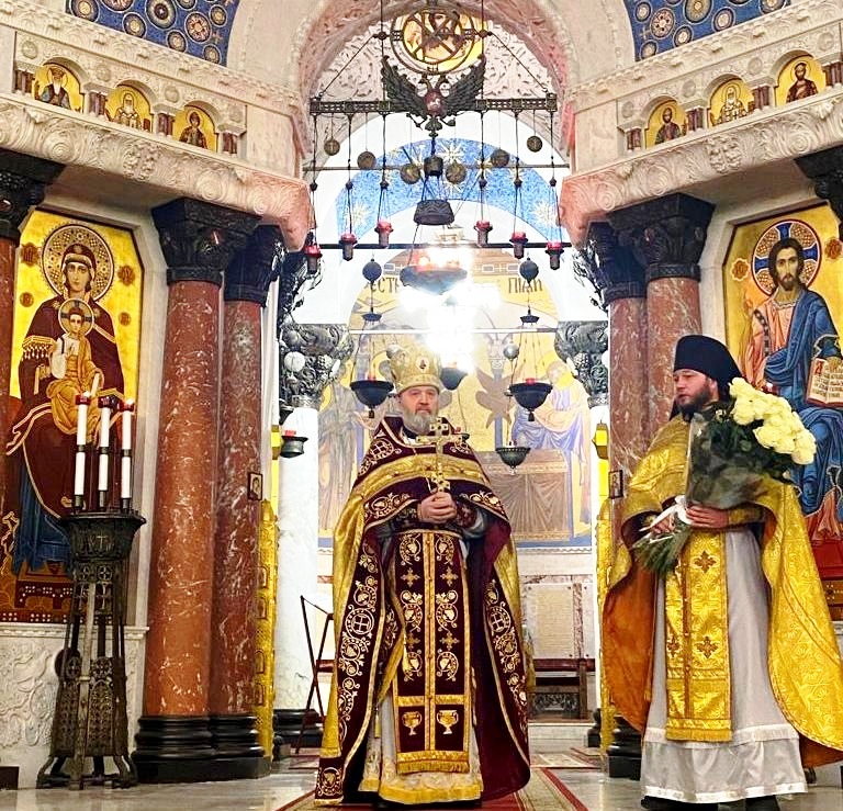 Празднование памяти Святого благоверного князя Александра Невского (в схиме Алексия) в Кронштадтском Никольском Морском ставропигиальном соборе и поздравление архимандрита Алексия (Ганьжина) с днем тезоименитства Празднование памяти Святого благоверного князя Александра Невского (в схиме Алексия) в Кронштадтском Никольском Морском ставропигиальном соборе и поздравление архимандрита Алексия (Ганьжина) с днем тезоименитства