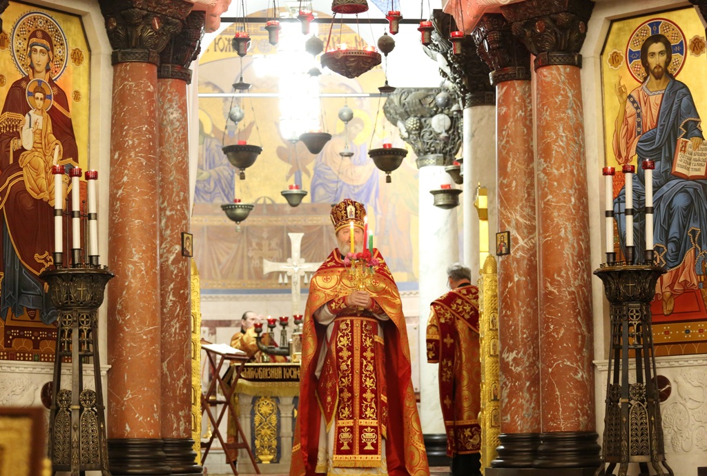 В праздник Светлого Христова Воскресения архимандрит Алексий (Ганьжин) возглавил Пасхальное богослужение в Главном Морском соборе России В праздник Светлого Христова Воскресения архимандрит Алексий (Ганьжин) возглавил Пасхальное богослужение в Главном Морском соборе России