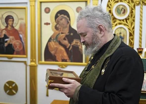 В домовой храм Михайловской военной артиллерийской академии передан ковчег с частицами мощей святых – преподобного Сергия Радонежского, Николая Чудотворца, воина Иоанна В домовой храм Михайловской военной артиллерийской академии передан ковчег с частицами мощей святых – преподобного Сергия Радонежского, Николая Чудотворца, воина Иоанна