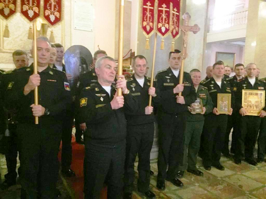 В домовом храме «Апостола Андрея Первозванного» Военно-морской академии состоялся праздничный Молебен Пасхальным чином В домовом храме «Апостола Андрея Первозванного» Военно-морской академии состоялся праздничный Молебен Пасхальным чином